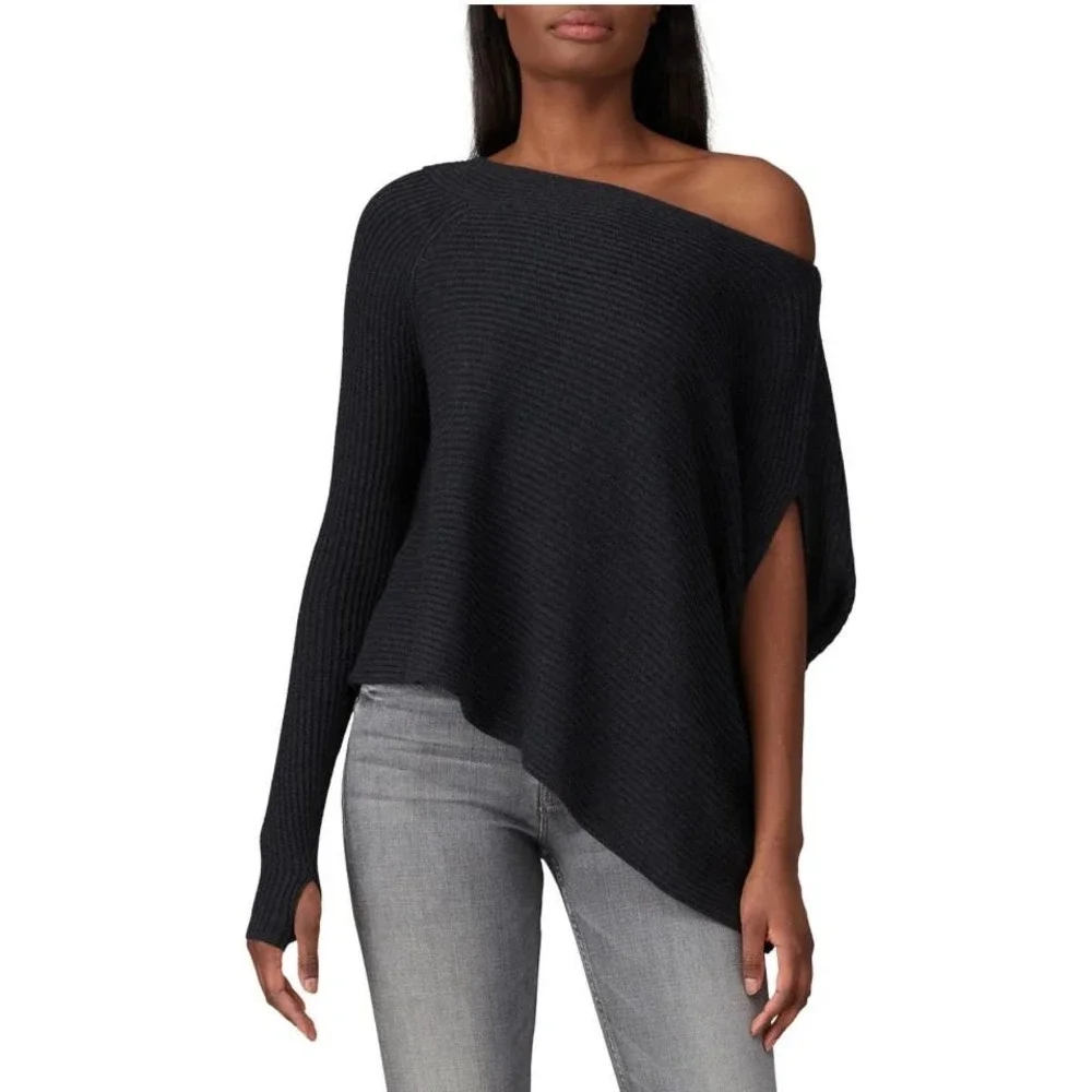 KF/KaufmanFranco Charcoal One Shoulder Sweater S